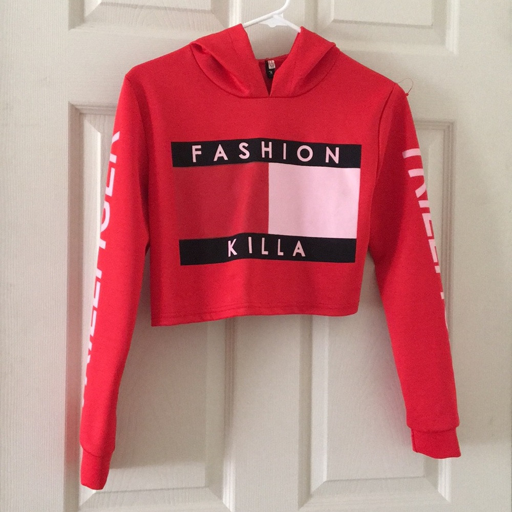 Red Fashion Killa hoodie.